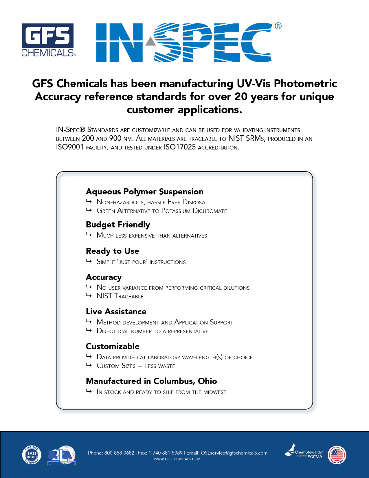 GFS Inspec Brochure GFS Chemicals